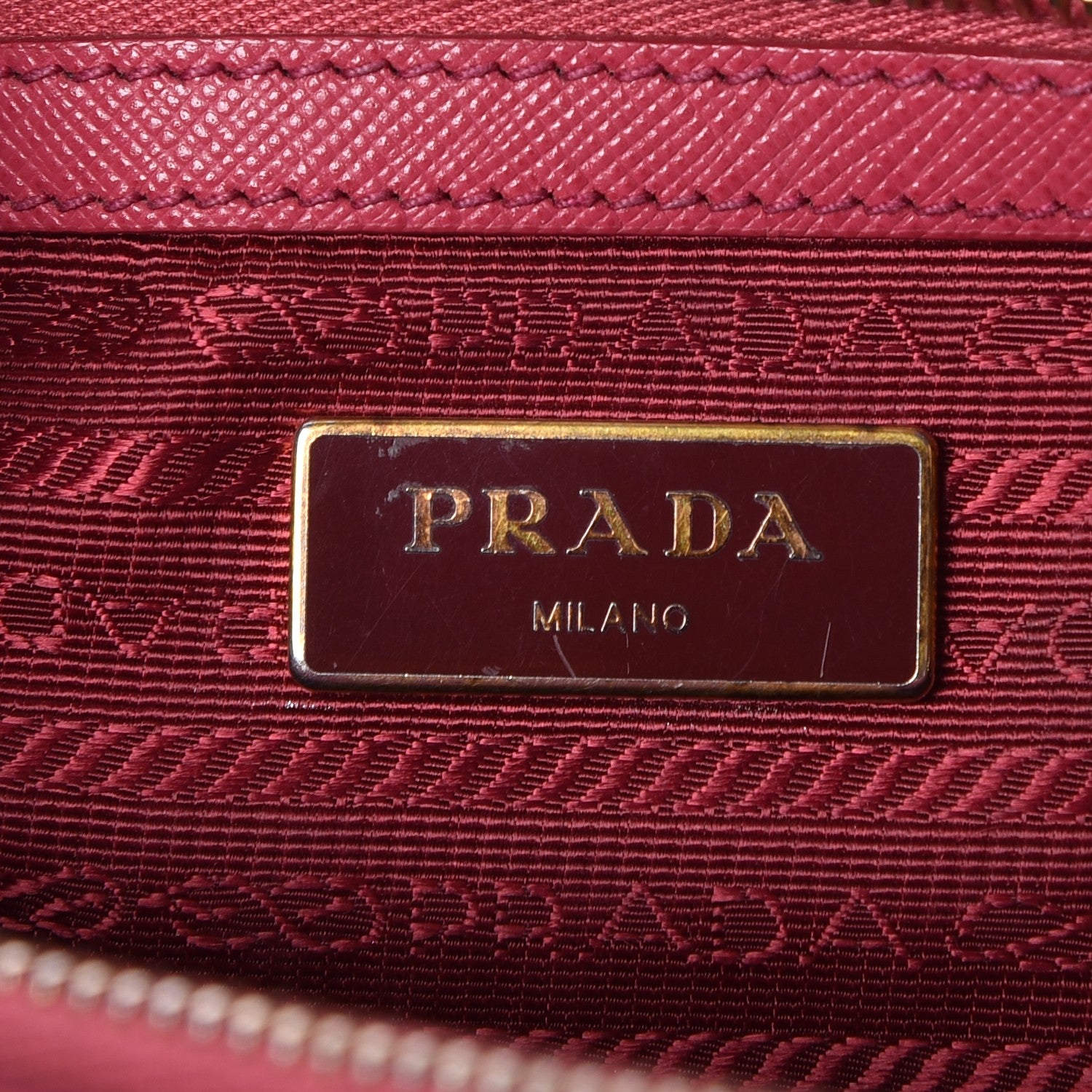 Prada Saffiano Small Galleria Double Zip Tote Peonia 6 of 8