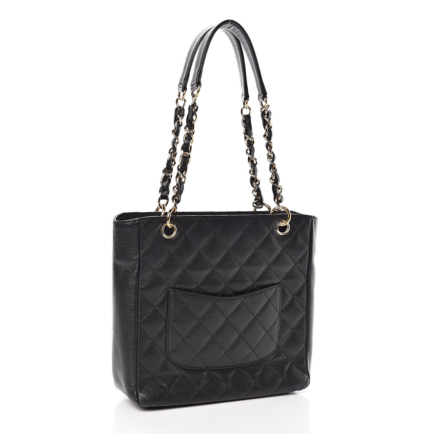 Chanel Caviar Quilted Petit Shopping Tote PST Black 3 of 11