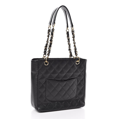 Chanel Caviar Quilted Petit Shopping Tote PST Black 3 of 11