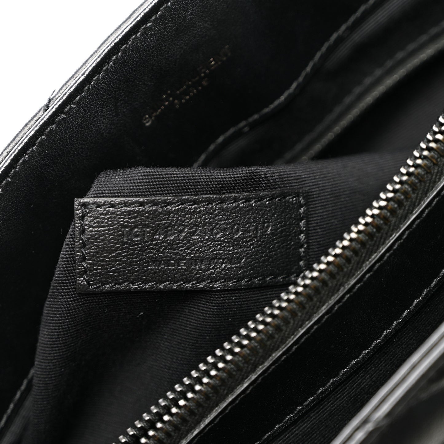 Calfskin Y Quilted Monogram Monochrome Medium Loulou Chain Satchel Black