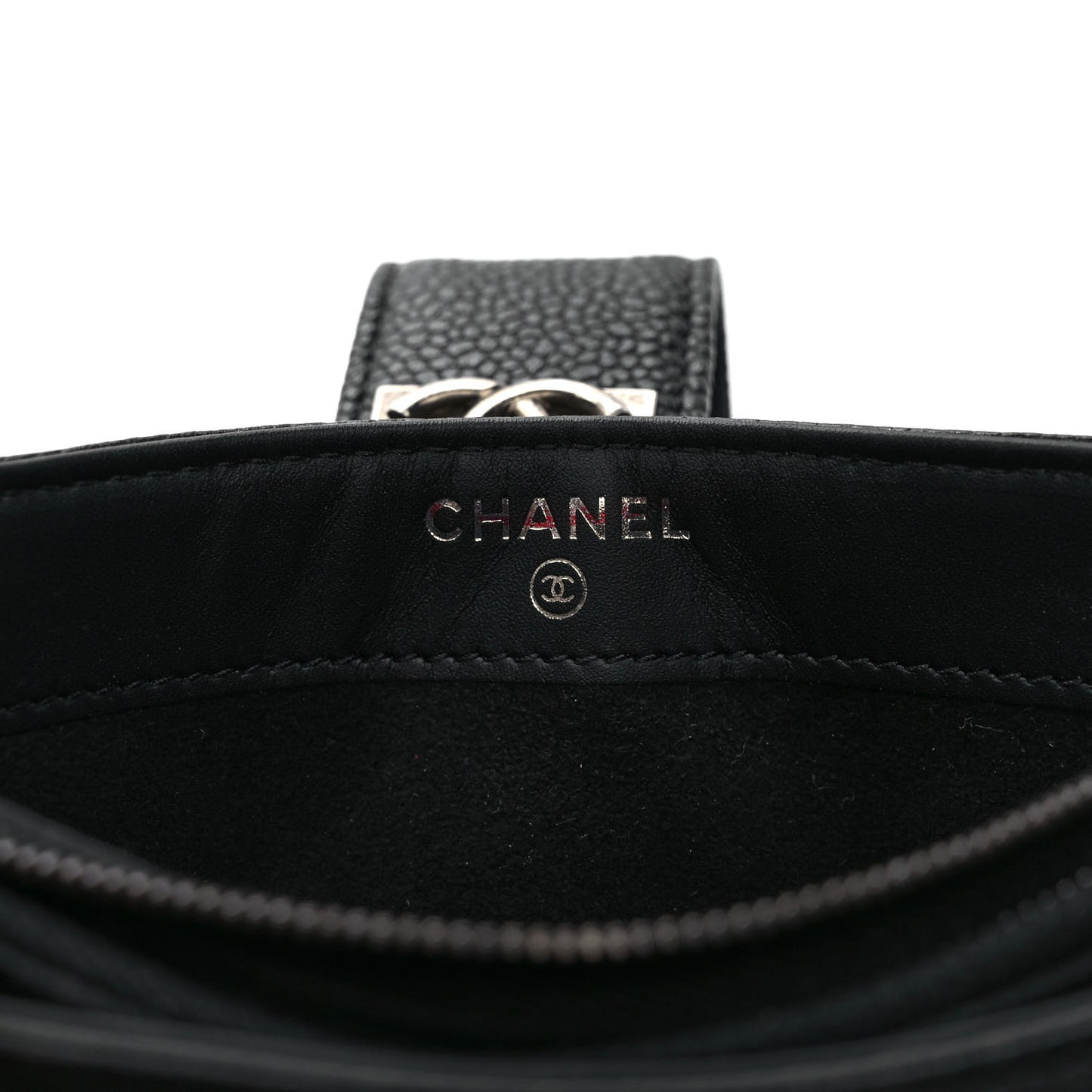 Caviar Quilted Mini Boy Phone Holder Clutch Black