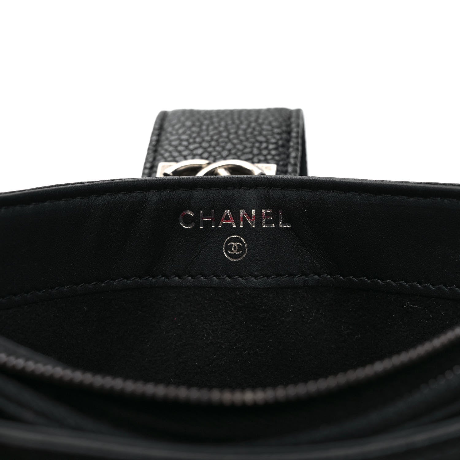 Chanel Caviar Quilted Mini Boy Phone Holder Clutch Black 5 of 7