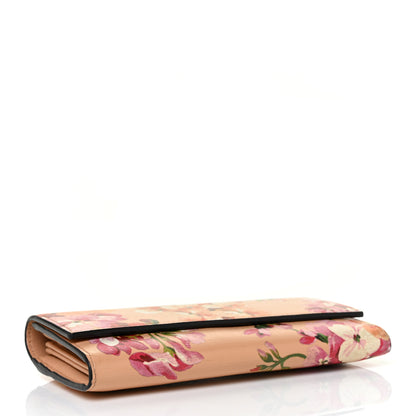 Gucci Calfskin Blooms Print Continental Wallet Pink Apricot Multicolor 4 of 9