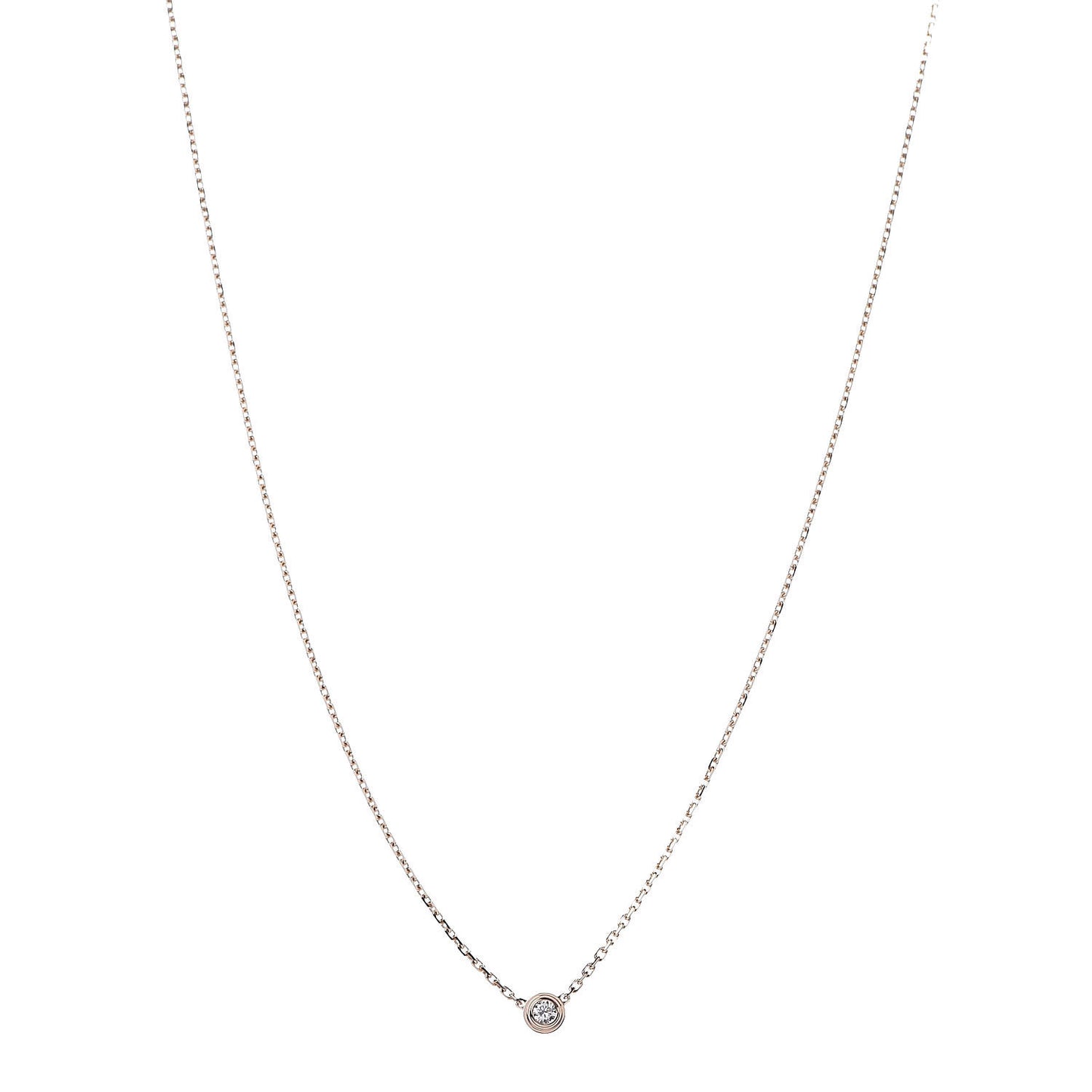18K Pink Gold Diamond XS D'Amour Pendant Necklace