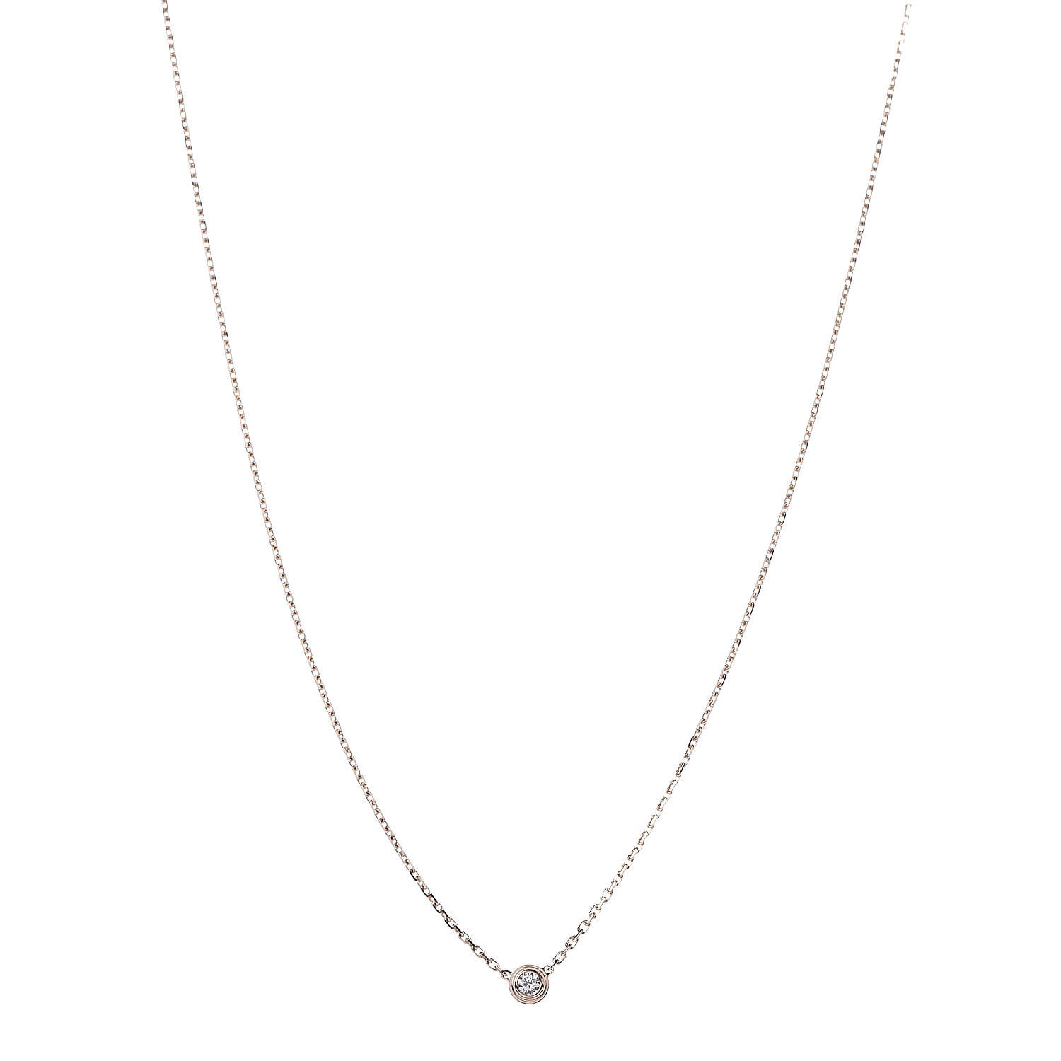 Cartier 18K Pink Gold Diamond XS D'Amour Pendant Necklace 1 of 4