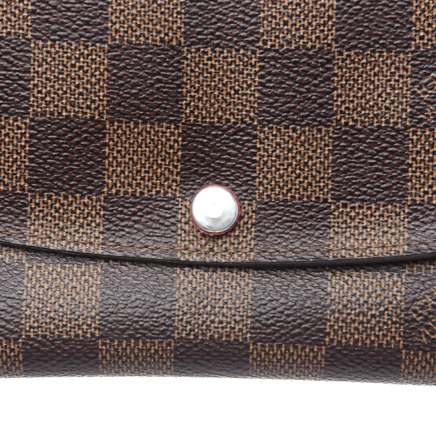 Louis Vuitton Damier Ebene Emilie Wallet Red 7 of 10