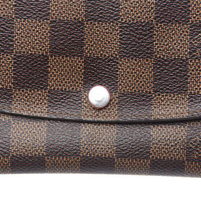 Louis Vuitton Damier Ebene Emilie Wallet Red 7 of 10