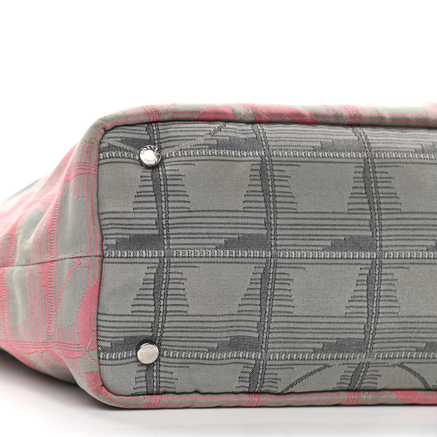 Chanel Nylon Travel Shopping Tote Pink Grey 5 of 12