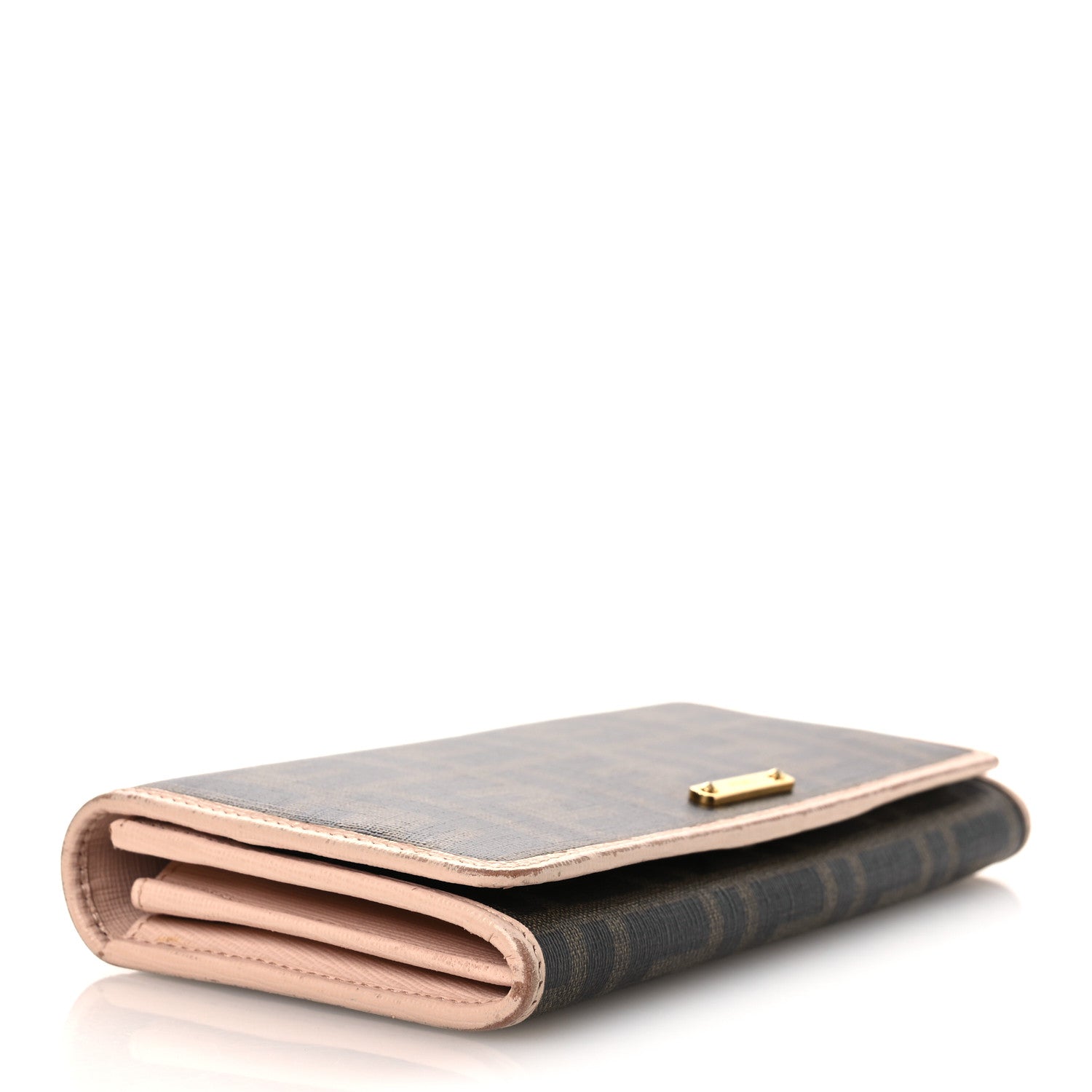 Fendi Zucca Spalmati Vitello Elite Continental Wallet Rose Plaster 4 of 14