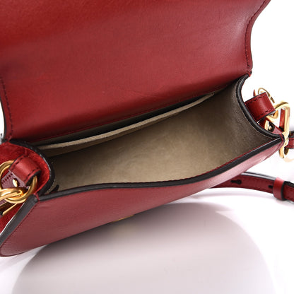 Chloe Calfskin Suede Small Nile Bracelet Bag Intense Red 6 of 9