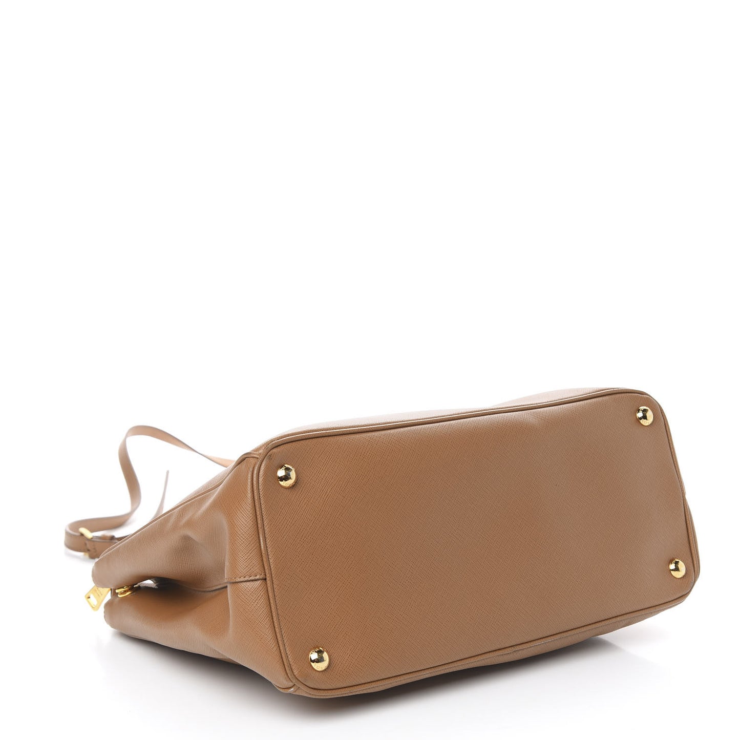 Saffiano Medium Galleria Double Zip Tote Caramel