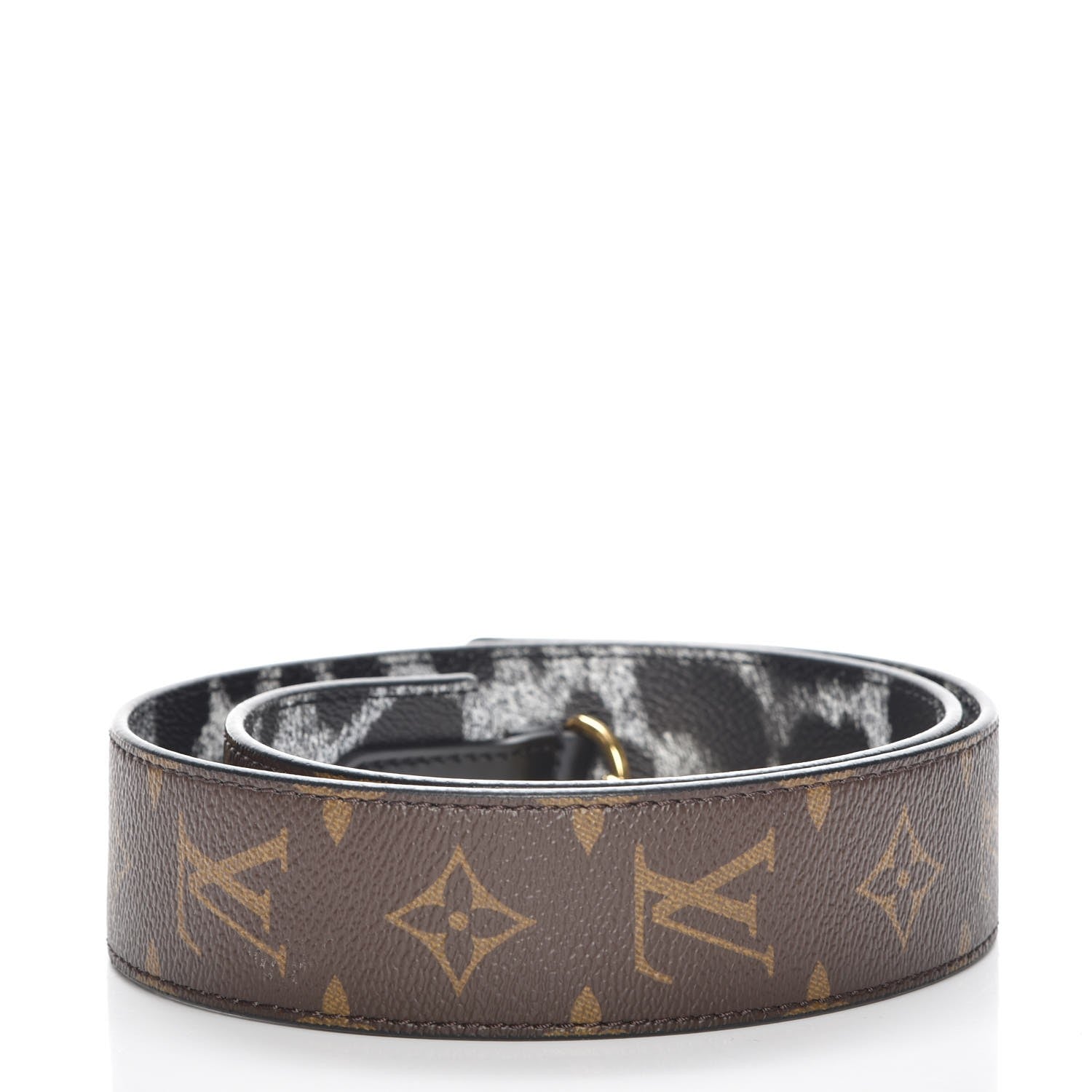 Louis Vuitton Monogram Animal Bandouliere Shoulder Strap Grey 2 of 5