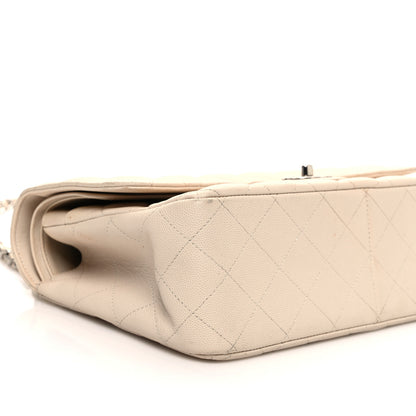 Chanel Caviar Quilted Jumbo Double Flap Ivory 9 of 15