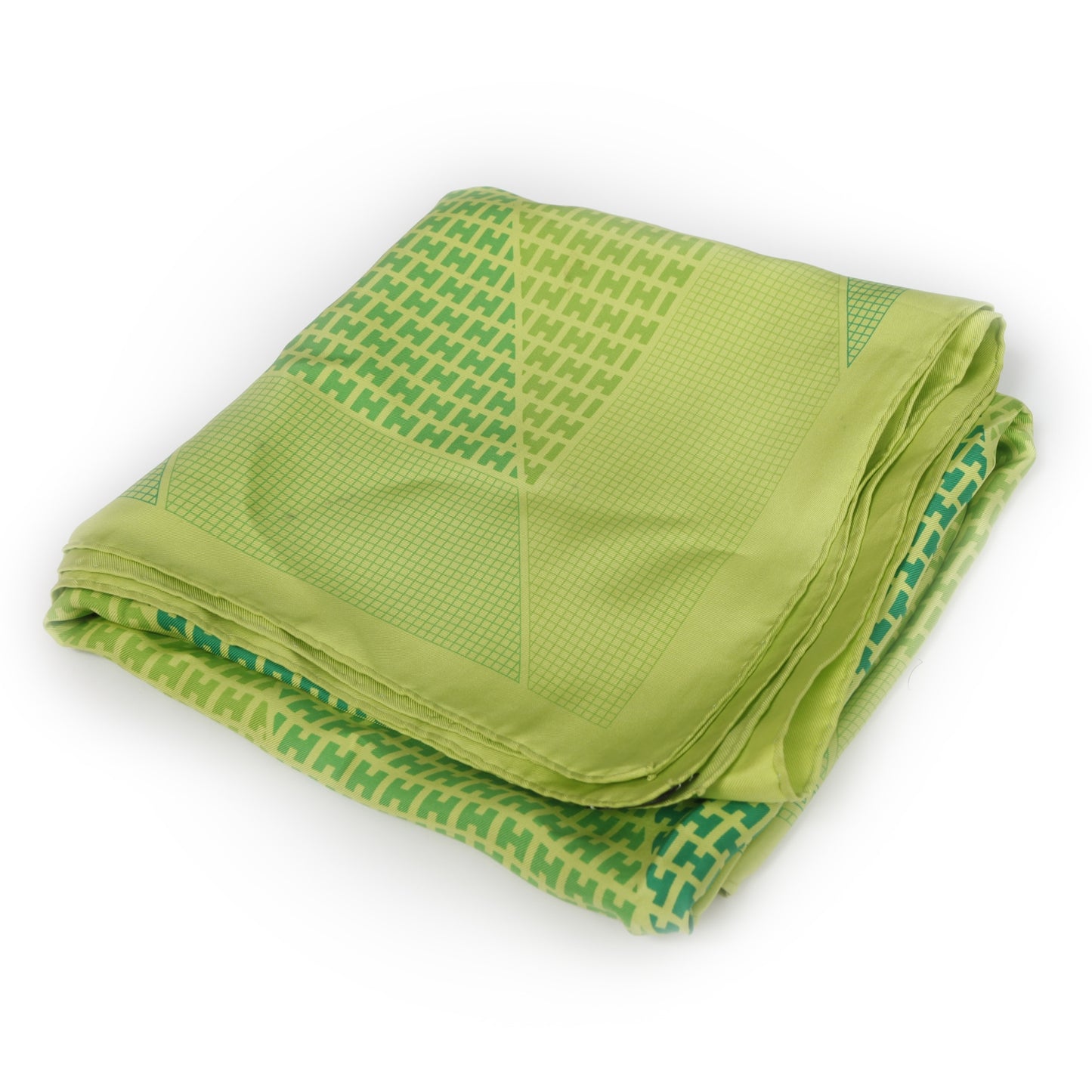 Silk H en Biais Scarf 90 Green