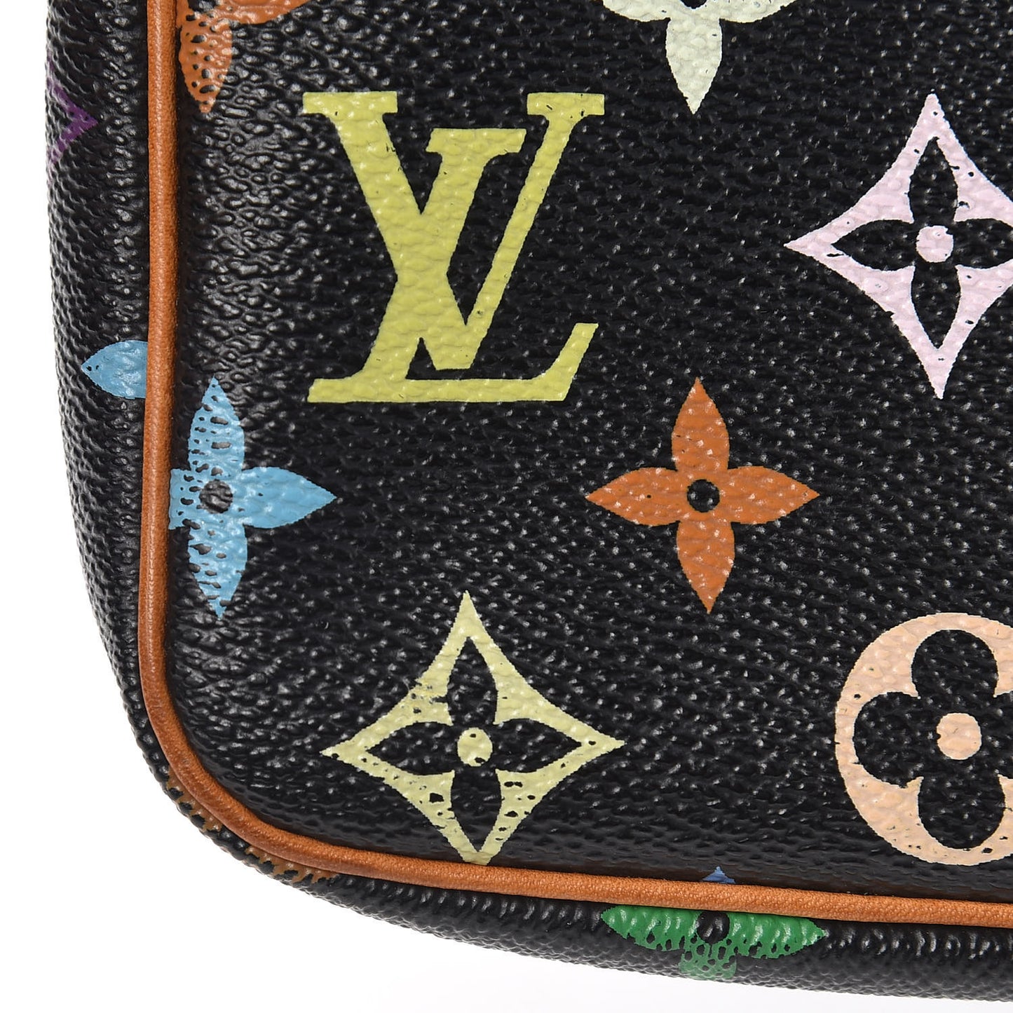 Monogram Multicolor Pochette Accessories Black