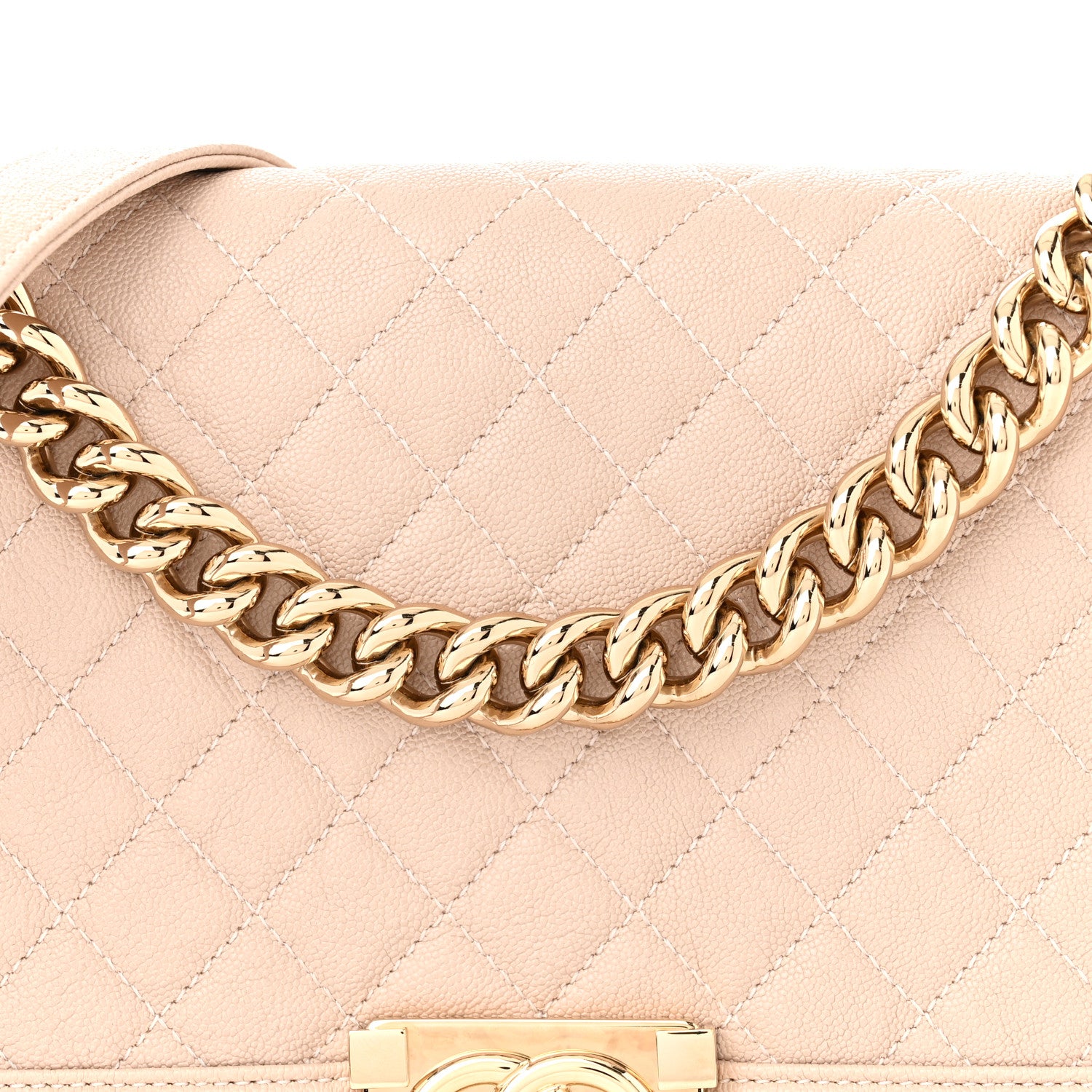 Chanel Caviar Quilted Medium Boy Flap Nude 8 of 11