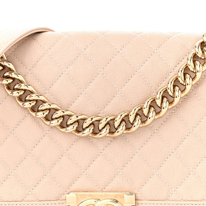 Chanel Caviar Quilted Medium Boy Flap Nude 8 of 11