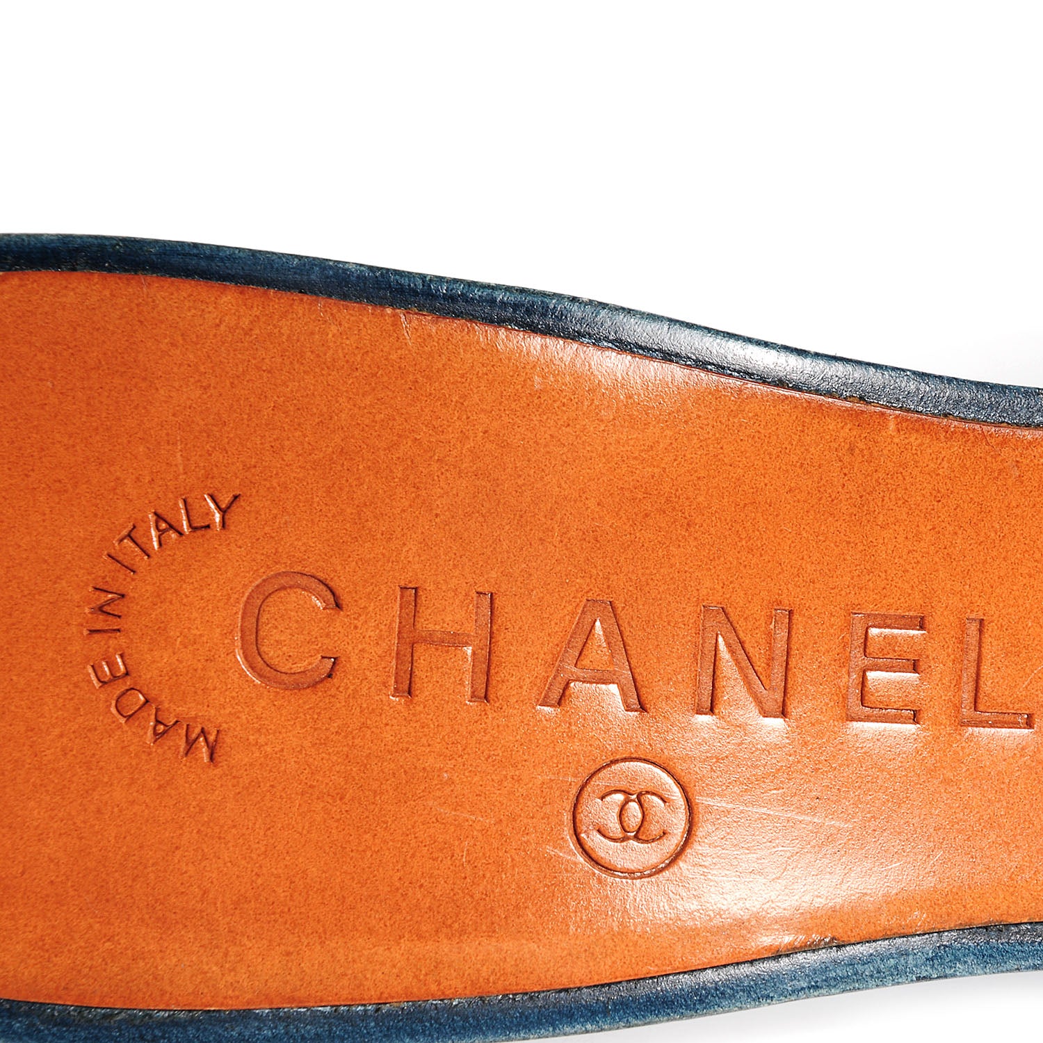Chanel Denim CC Sandals Blue 37 7 of 9