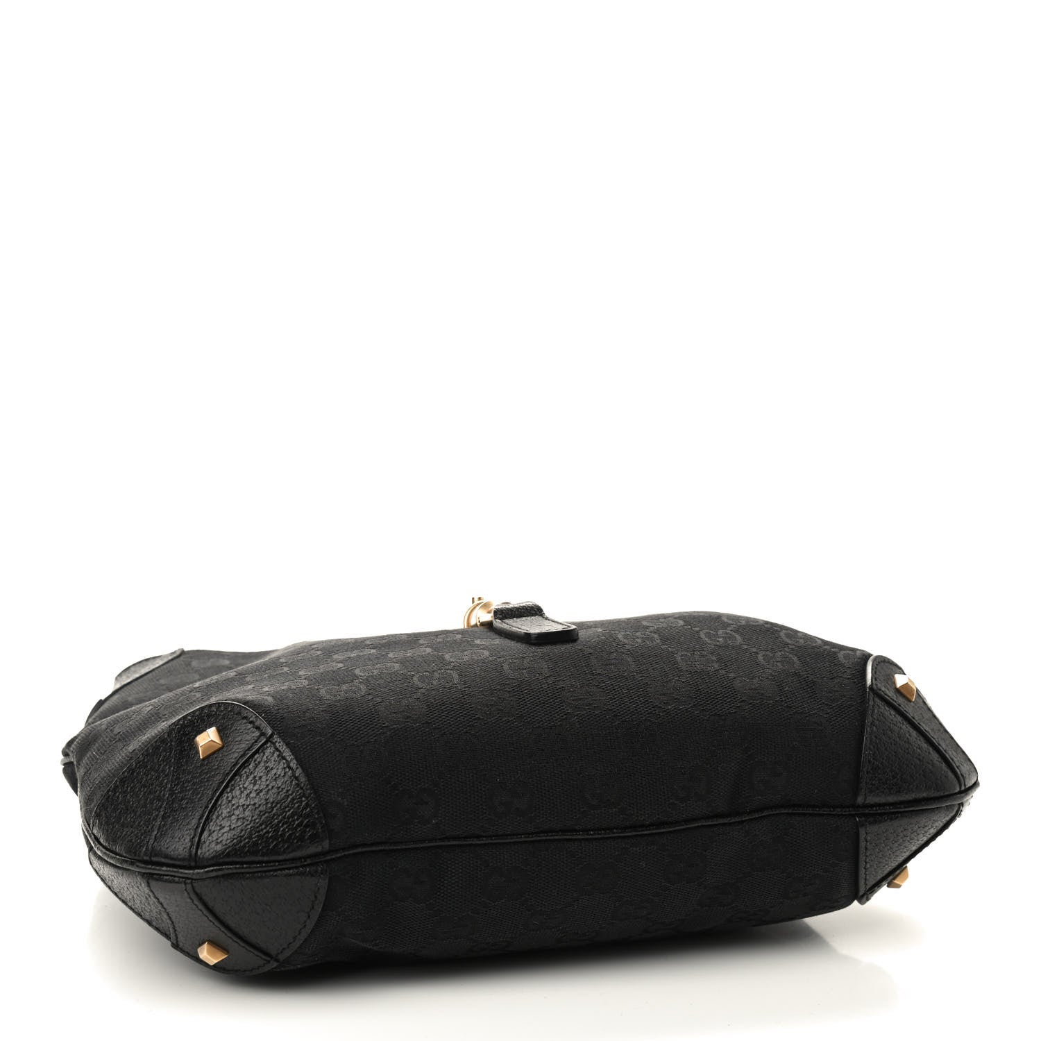 Gucci Monogram Piston Lock Jackie O Hobo Black 4 of 9