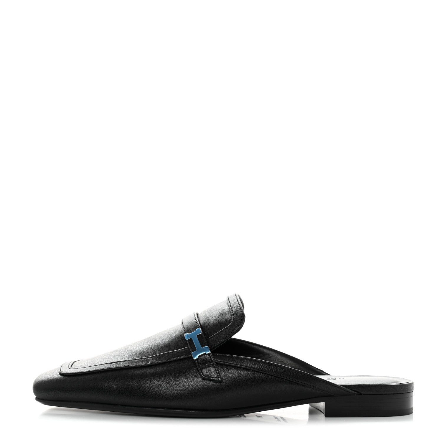 Hermes Goatskin Groupie Mules 38.5 Black 1 of 9