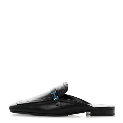 Hermes Goatskin Groupie Mules 38.5 Black 1 of 9
