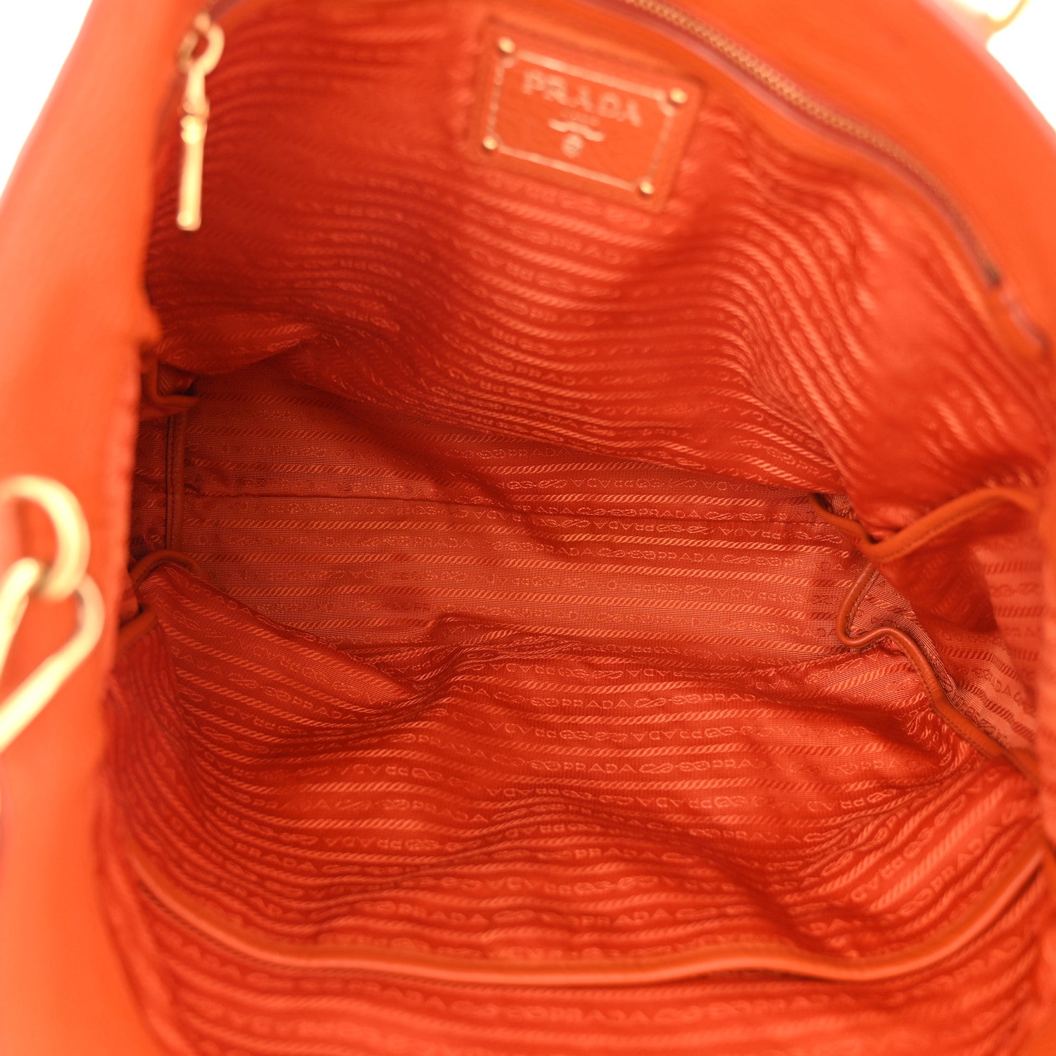 Prada Vitello Daino Shopping Tote Papaya 4 of 11