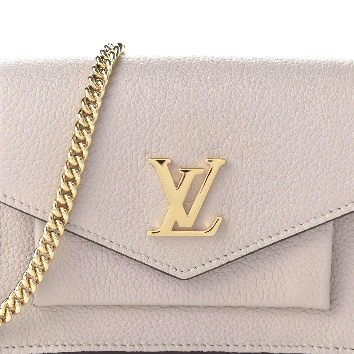 Soft Calfskin Mini My Lockme Chain Pochette Greige