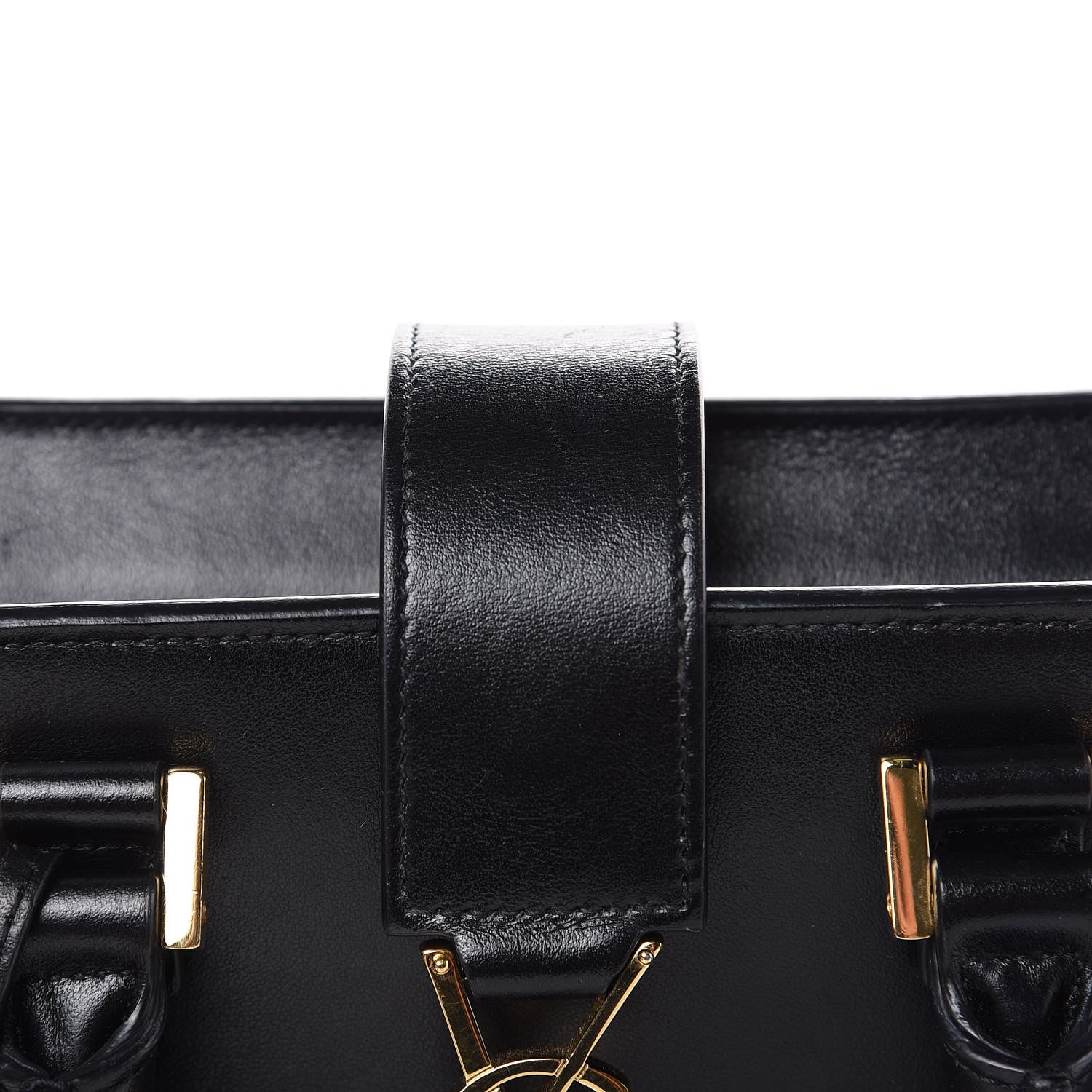Saint Laurent Calfskin Monogram Baby Cabas Black 10 of 12