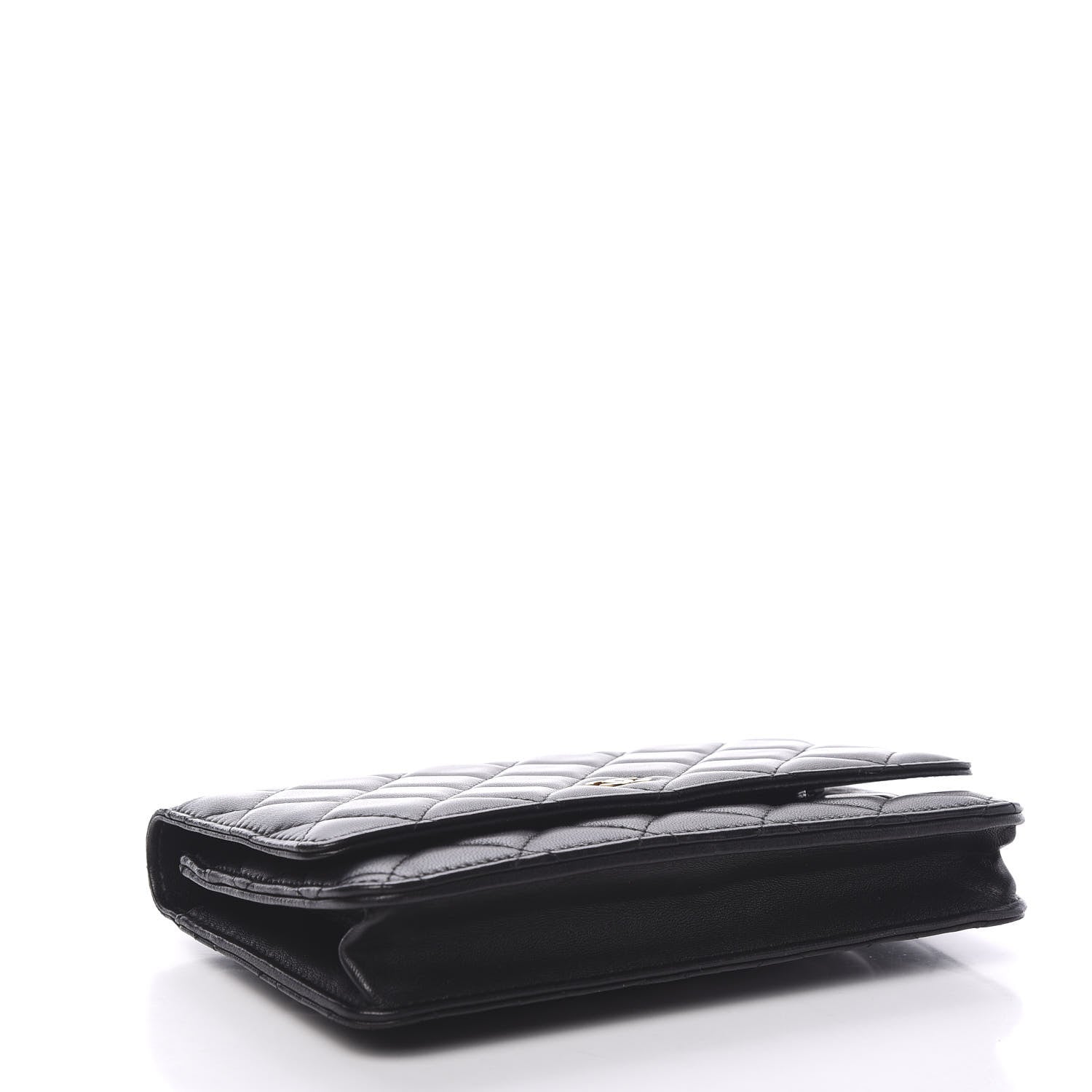 Chanel Lambskin Quilted Wallet On Chain WOC Black 3 of 12