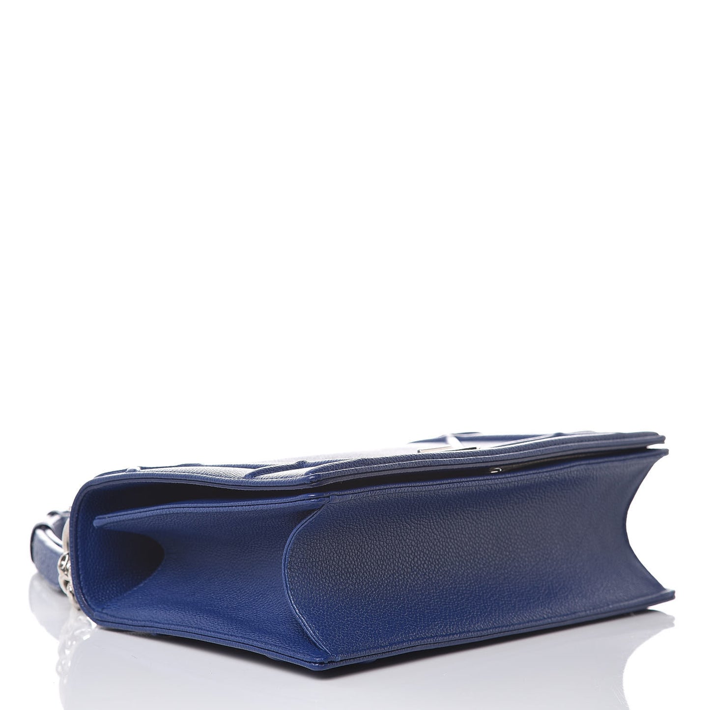 Grained Calfskin Medium Diorama Flap Bag Bleu De Minuit