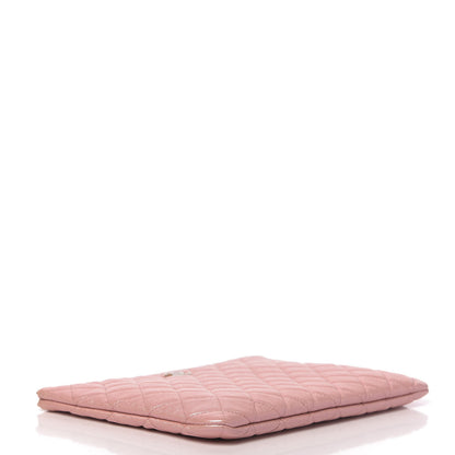 Chanel Iridescent Caviar Quilted Medium Cosmetic Case Rose Pink 4 of 9