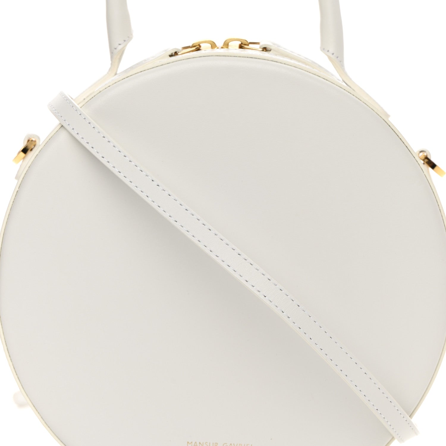 Mansur Gavriel Calfskin Circle Crossbody Bag White 6 of 16