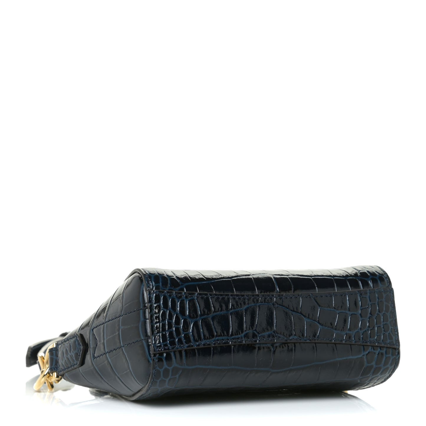 Calfskin Crocodile Embossed Nano Antigona Navy