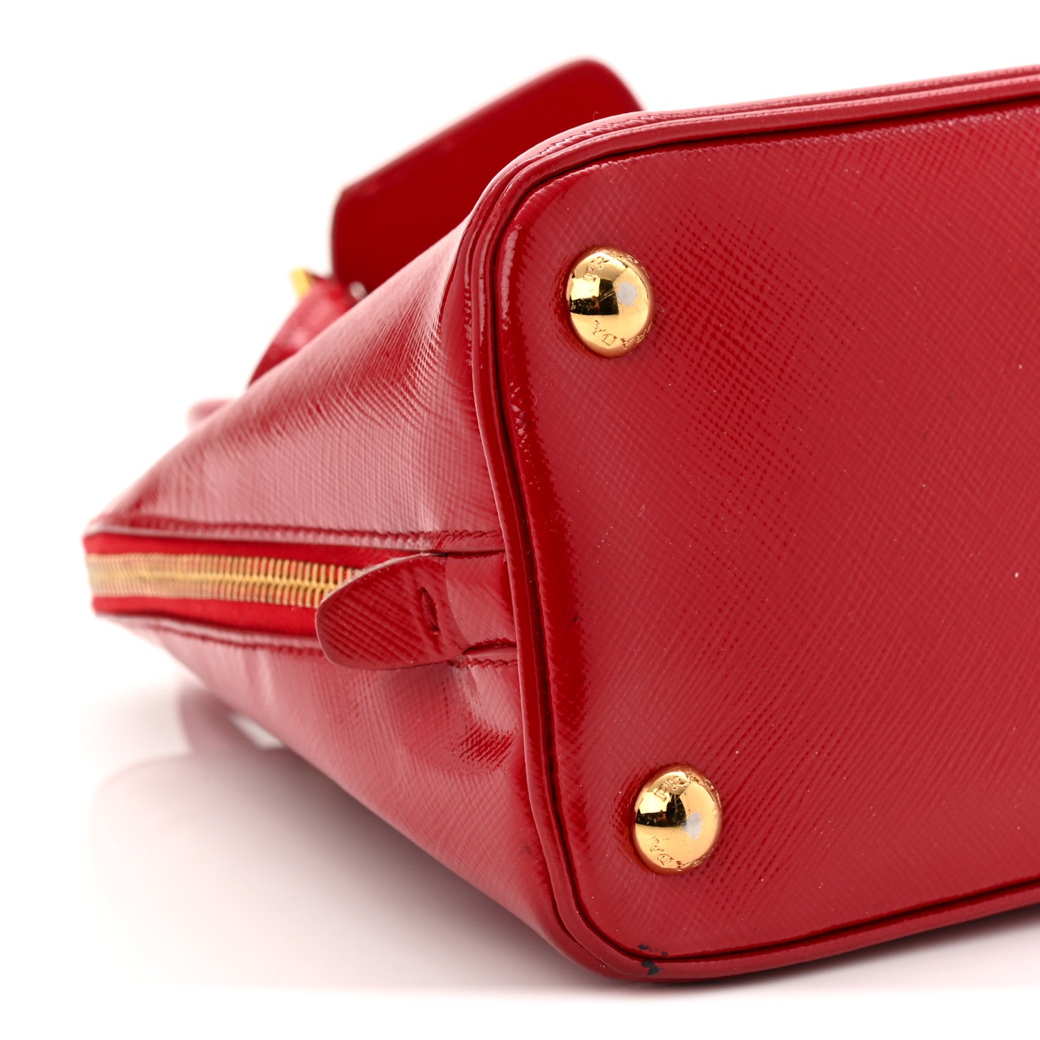 Prada Saffiano Vernice  Promenade Tote Rosso 9 of 11