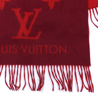 Louis Vuitton Cashmere Monogram Reykjavik Scarf Cherry 3 of 4