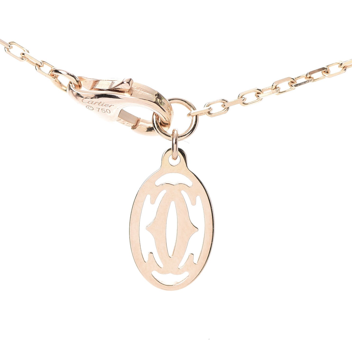 18K Pink Gold Pink Sapphire D'Amour Pendant Necklace