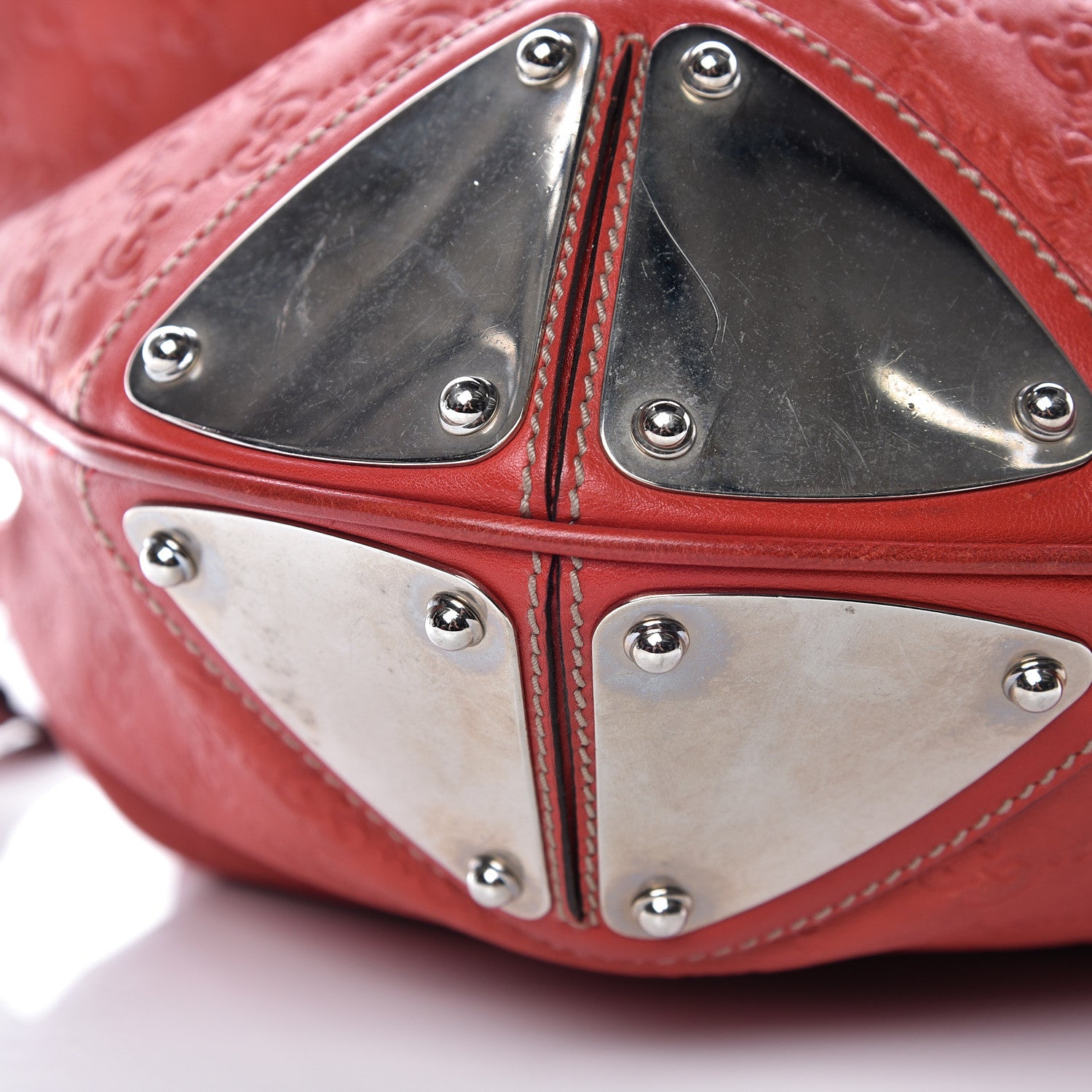 Gucci Guccissima Large Indy Top Handle Hobo Red 5 of 12