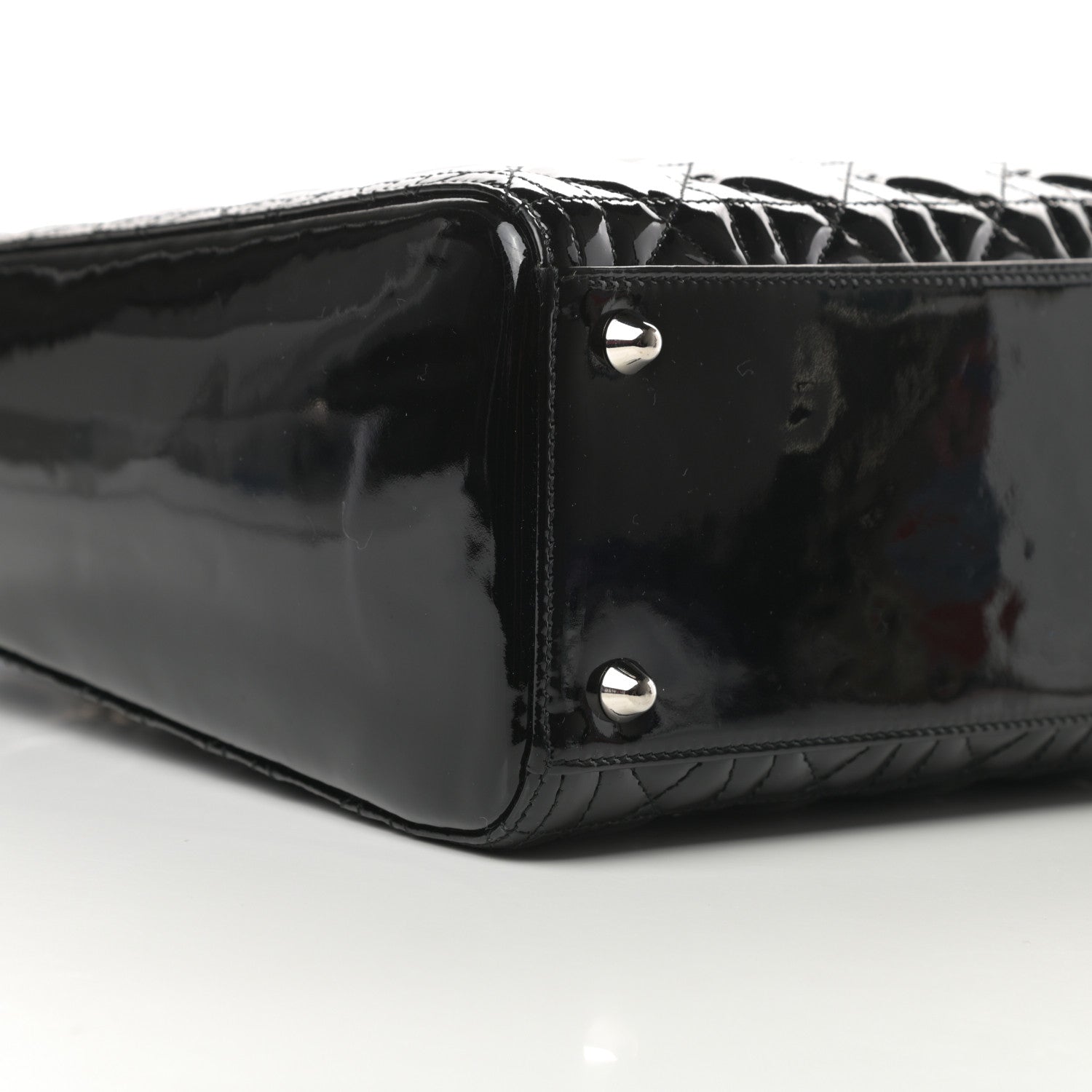 Christian Dior Patent Cannage Large Lady Dior Black 9 of 10