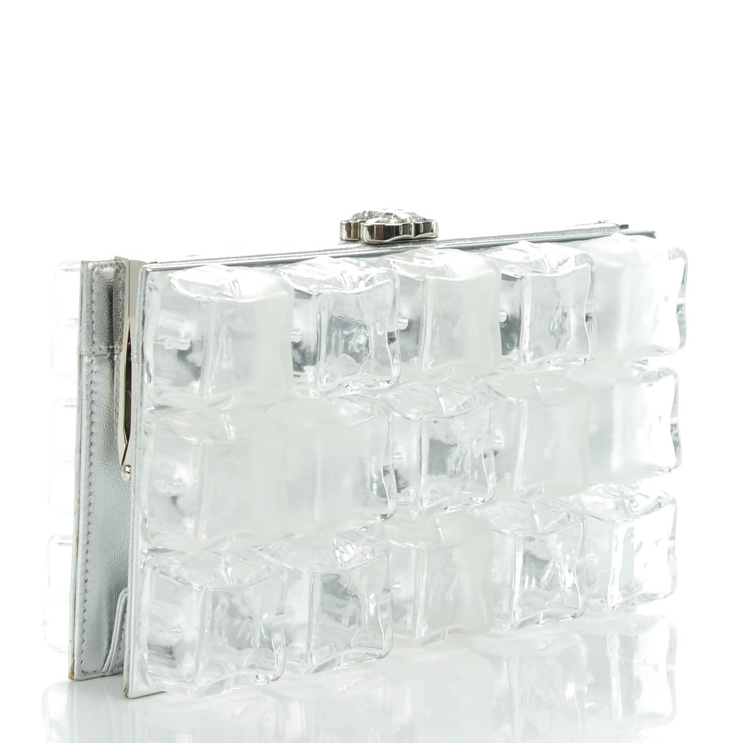 Chanel Plexi Ice Cube Clutch Silver 3 of 7