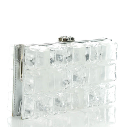 Chanel Plexi Ice Cube Clutch Silver 3 of 7