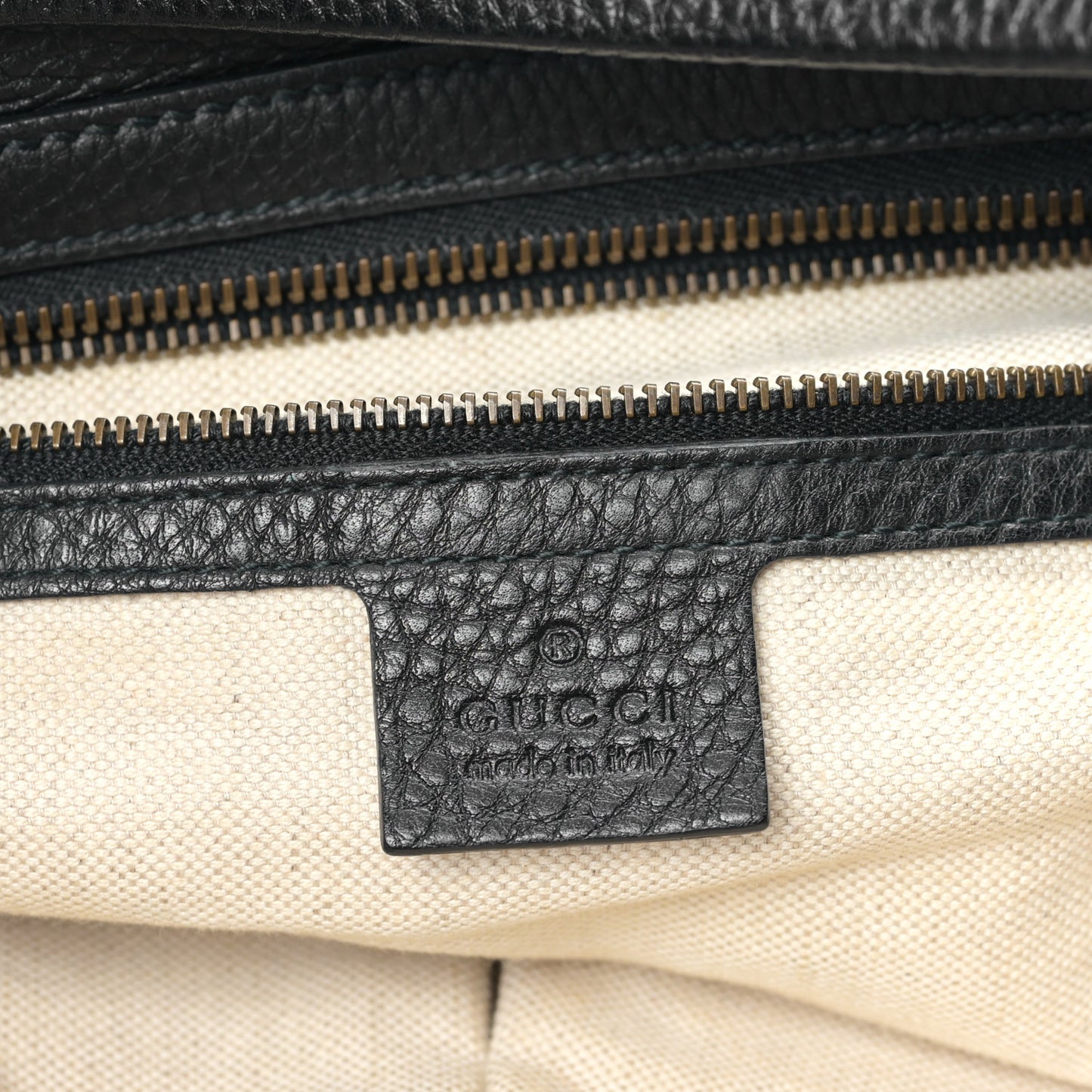 Pebbled Calfskin Twill Hobo Black
