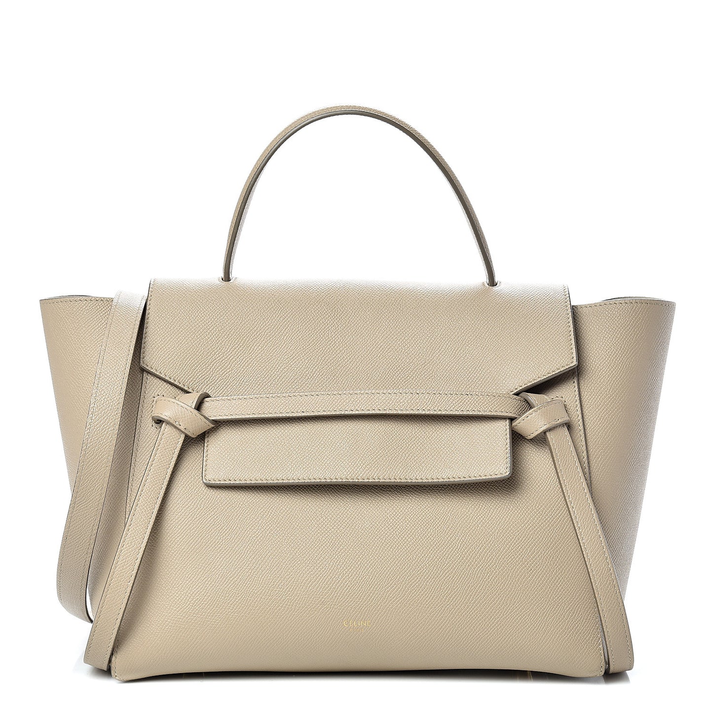 Grained Calfskin Mini Belt Bag Light Taupe