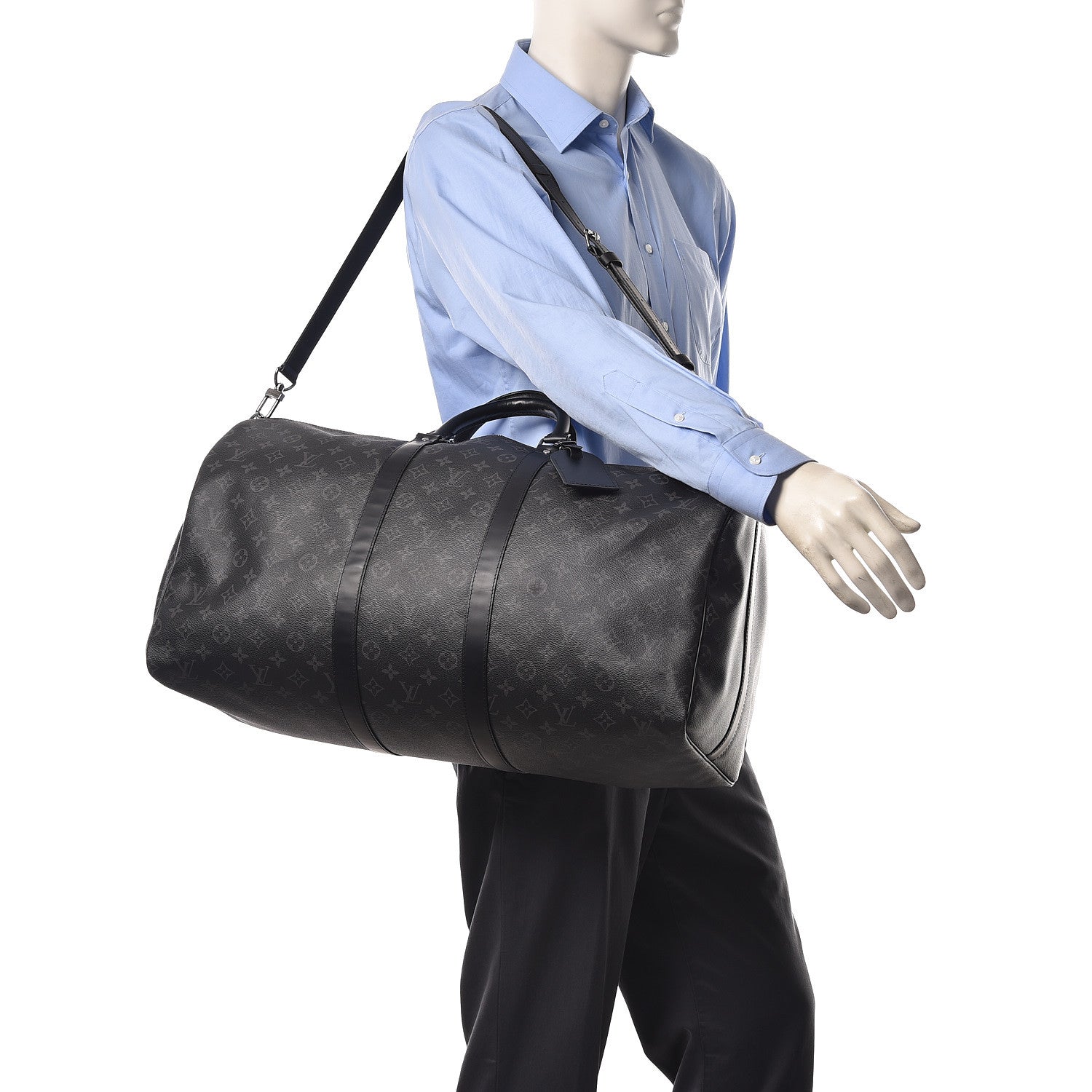 Louis Vuitton Monogram Eclipse Keepall Bandouliere 55 2 of 9