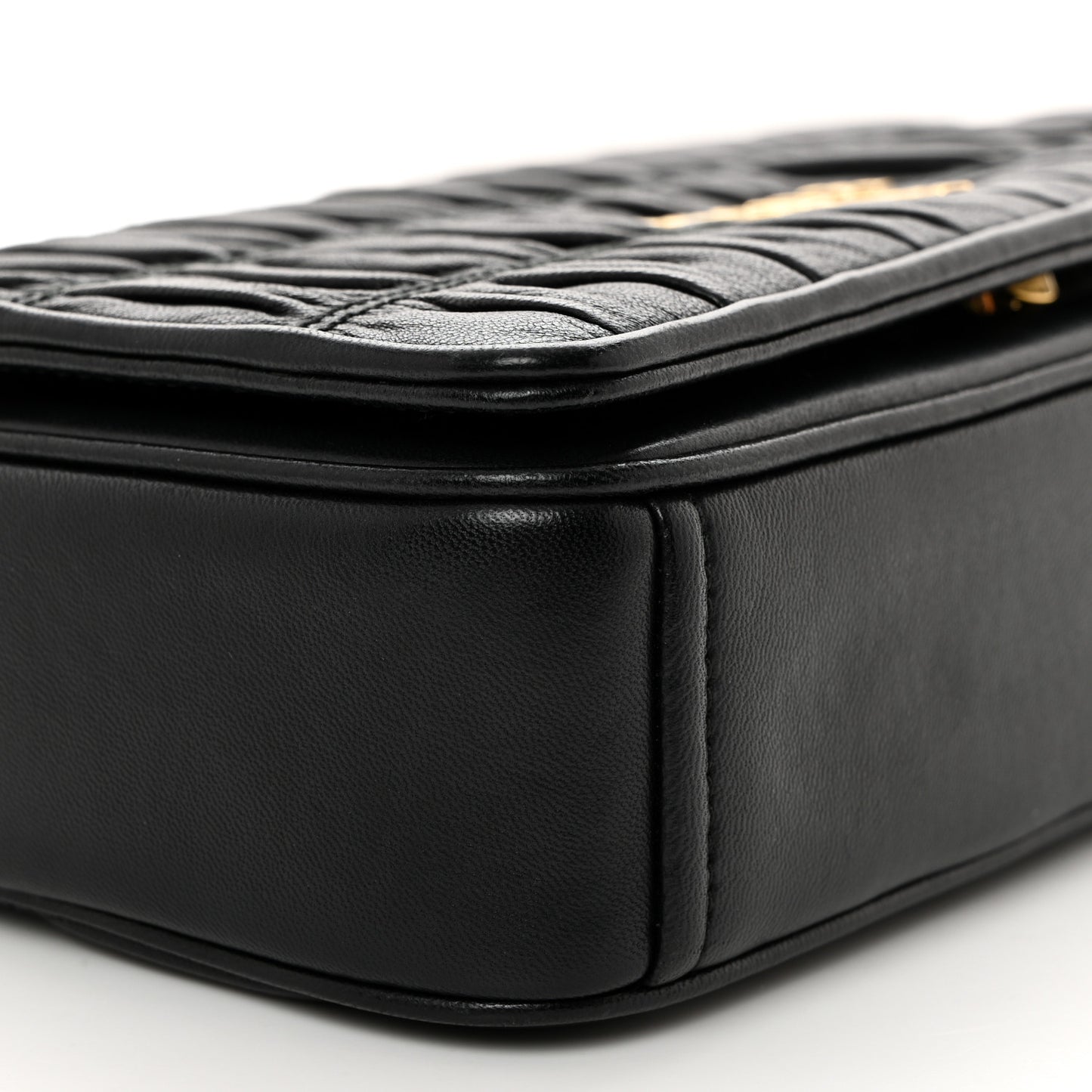Nappa Gaufre Flap Black