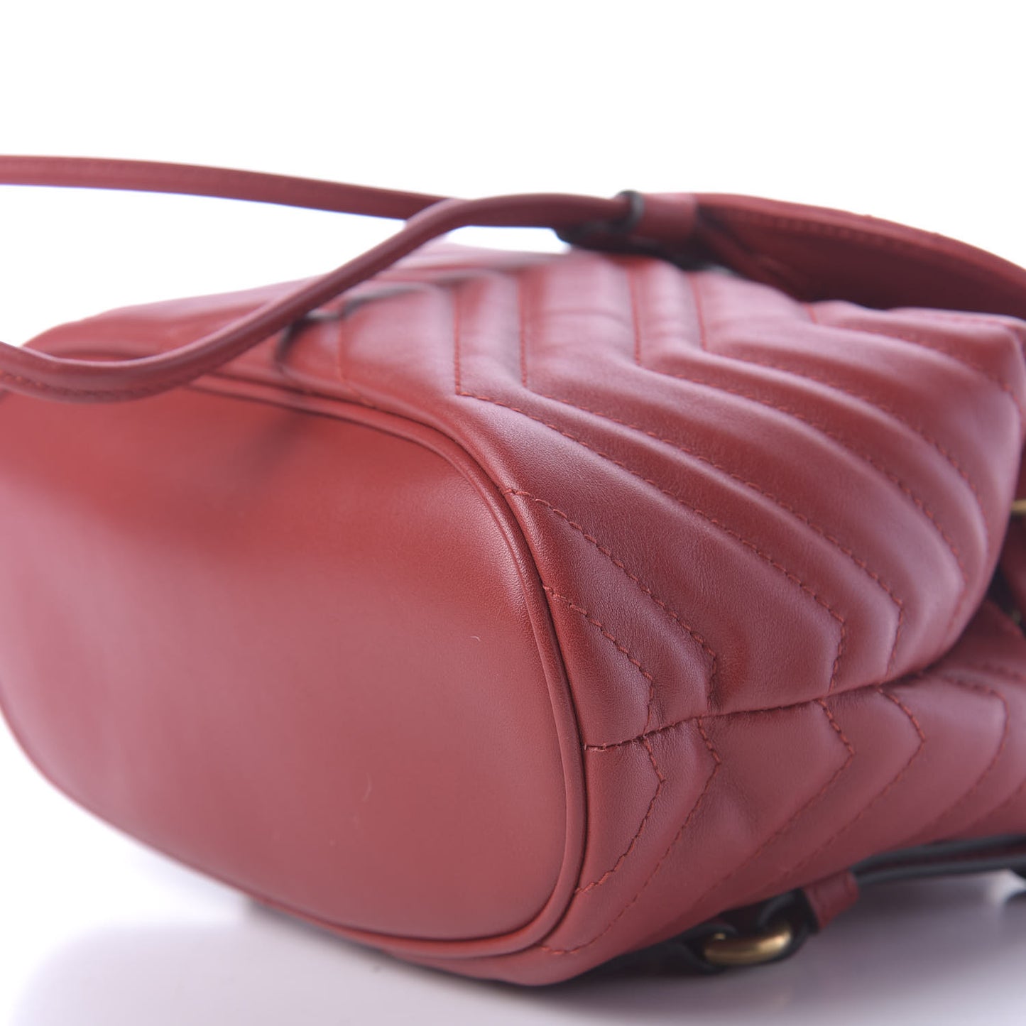 Calfskin Matelasse GG Marmont Flap Backpack Hibiscus Red