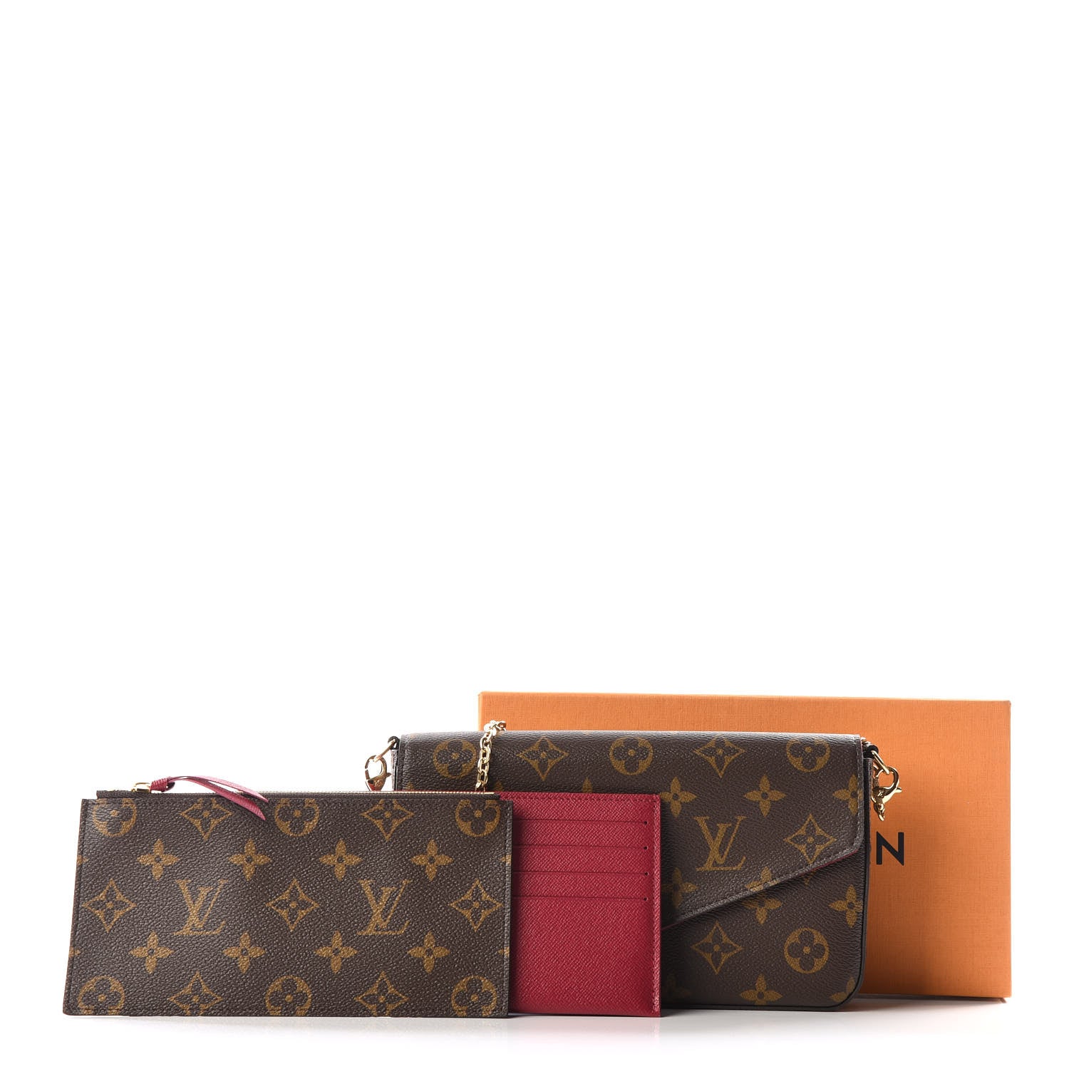 Louis Vuitton Monogram Pochette Felicie Chain Wallet Fuchsia 11 of 11