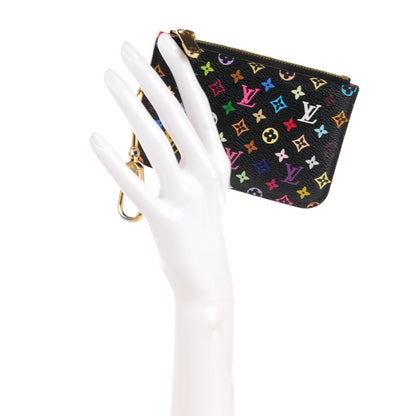 Louis Vuitton Monogram Multicolor Key Pouch Black Grenade 2 of 8