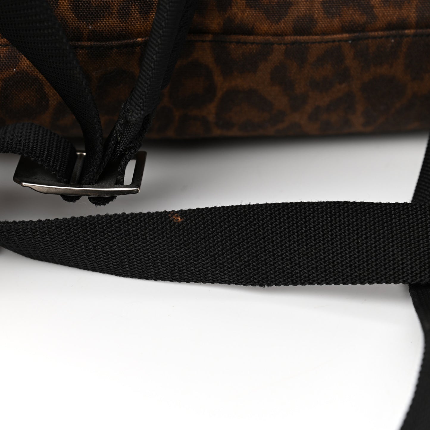 Printed Canvas Leopard Classic Hunting Backpack Brown