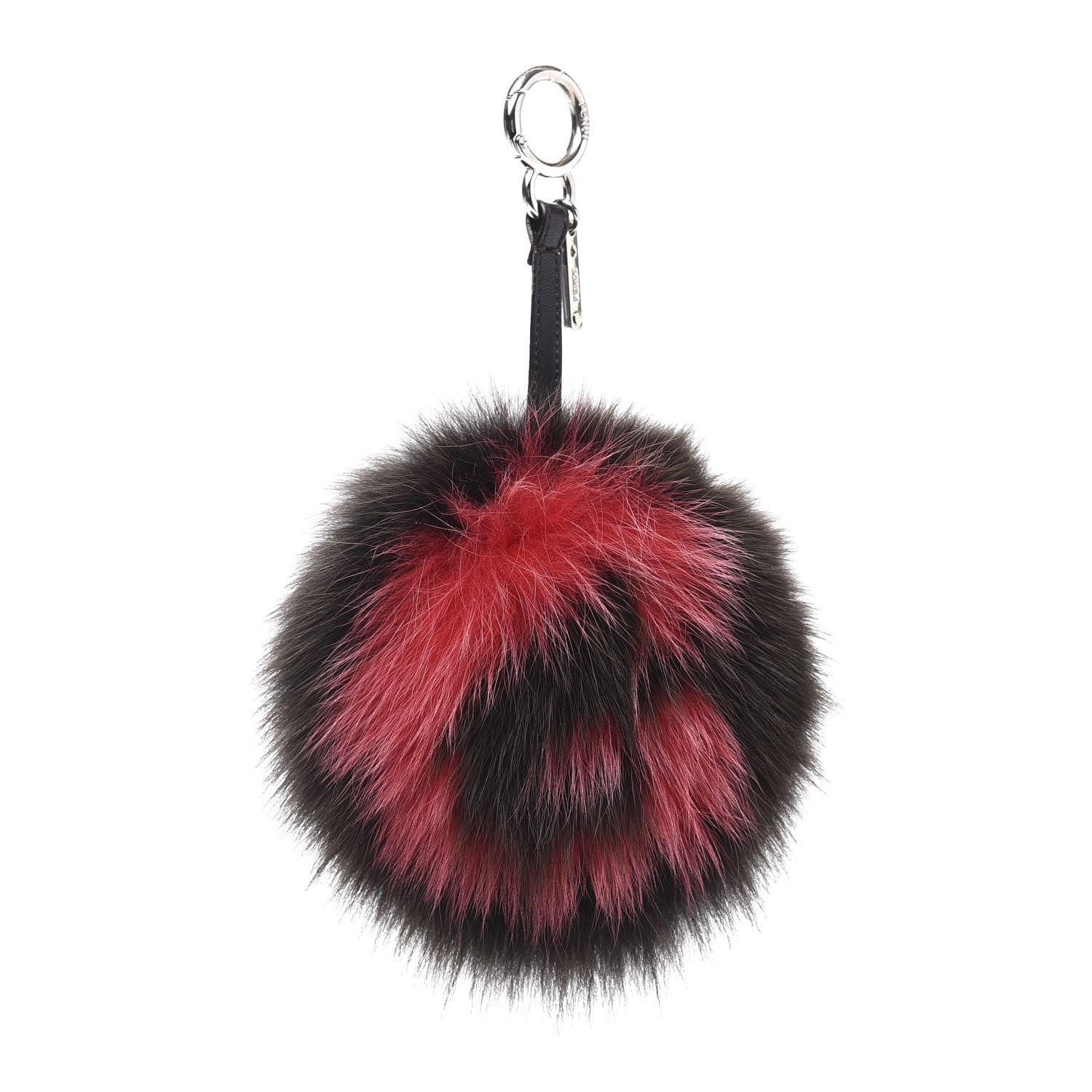 Fendi Fox Fur Shiny Nappa Bi-Color G ABCharm Bag Charm Moro Rosso Chiaro 1 of 5