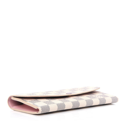 Louis Vuitton Damier Azur Emilie Wallet Rose Ballerine 3 of 4